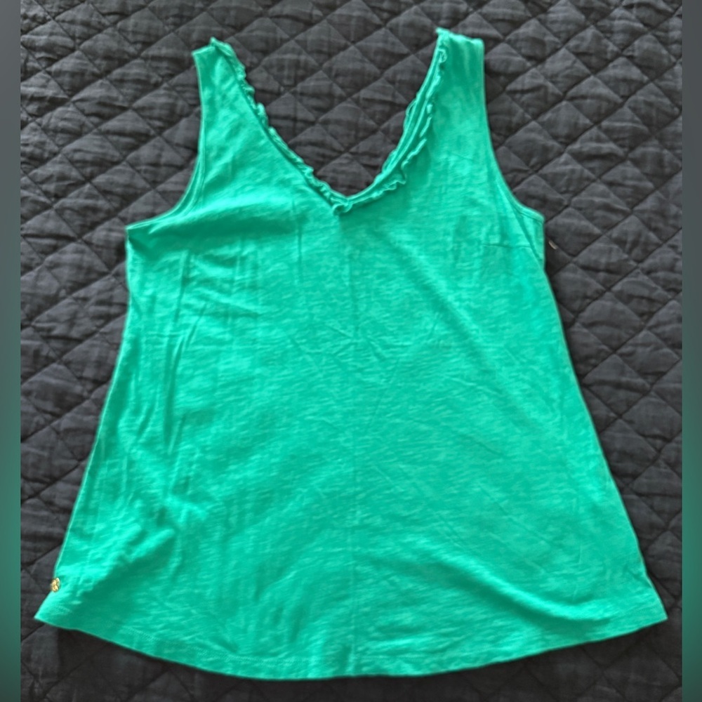 Lilly Pulitzer Teal Green Sleeveless Women's Top, Size L